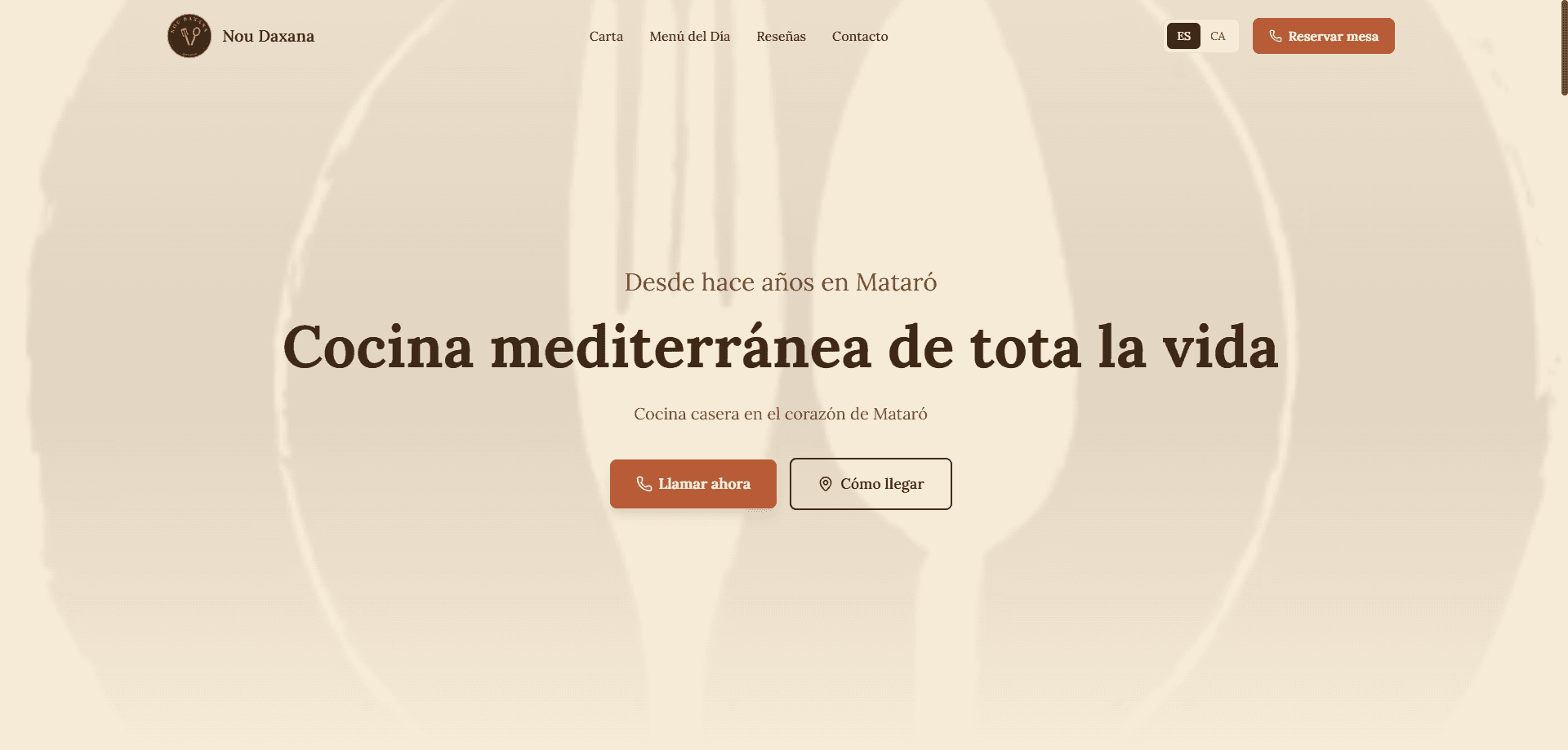 Web de Noudaxana en un portátil
